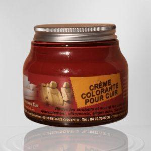 crème colorante pour cuir rouge bordeaux