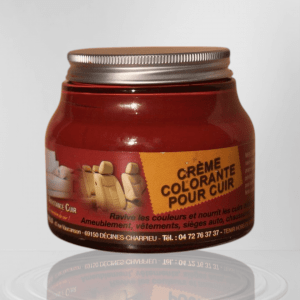 crème colorante pour cuir rouge bordeaux